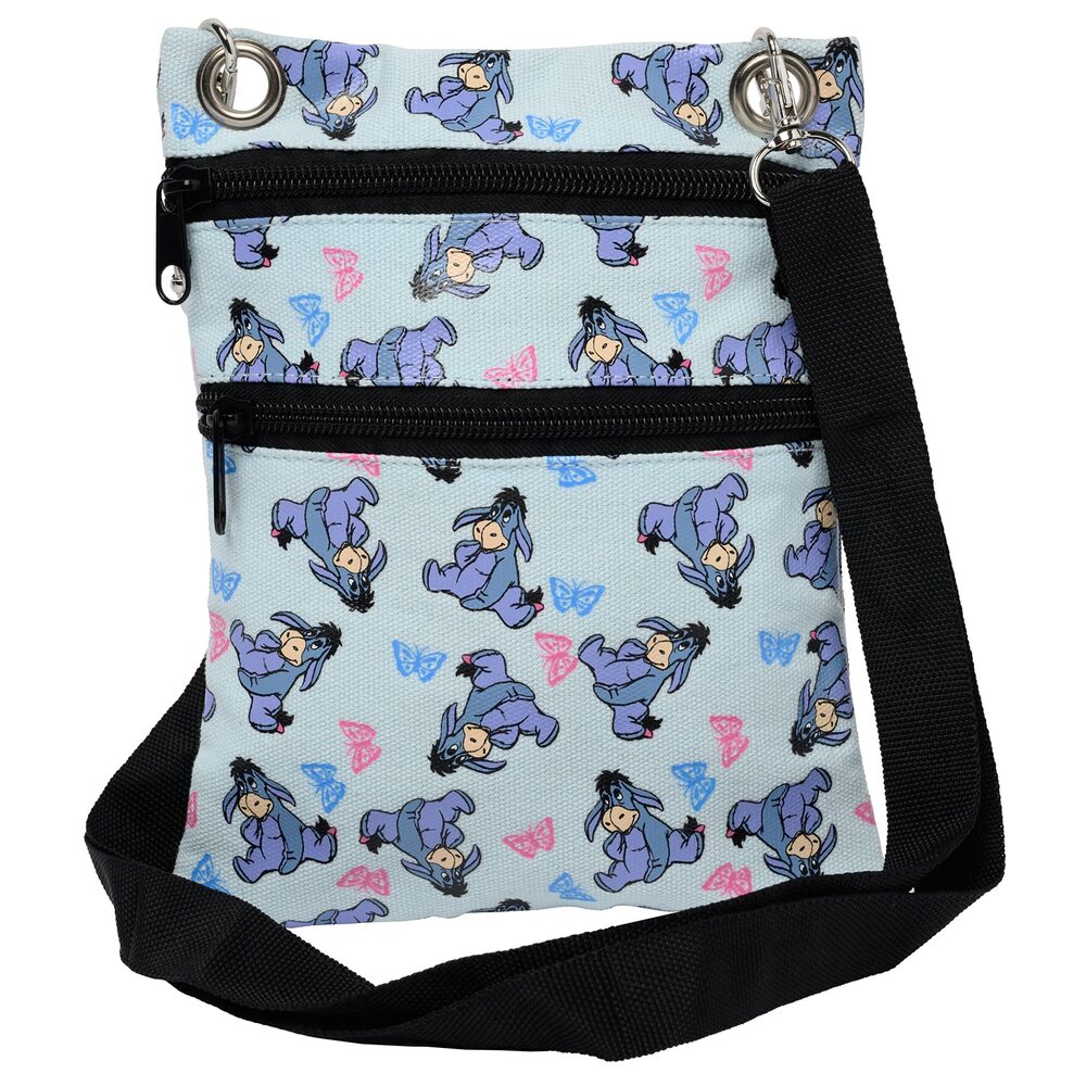 4272 Passport Crossbody Bag Eeyore Butterfly All Over Print Light Blue